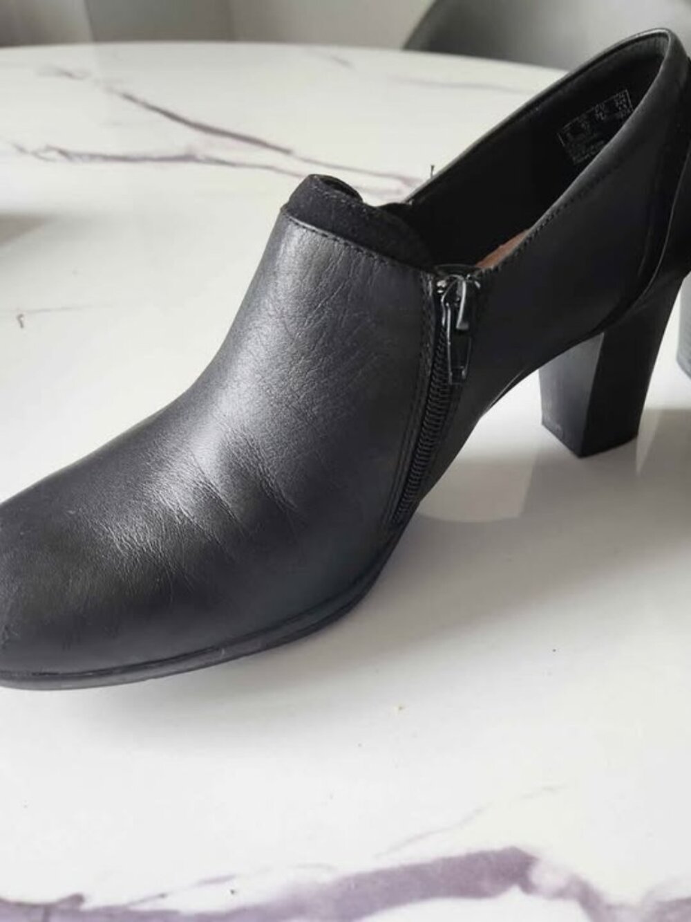 Black Clarks heels